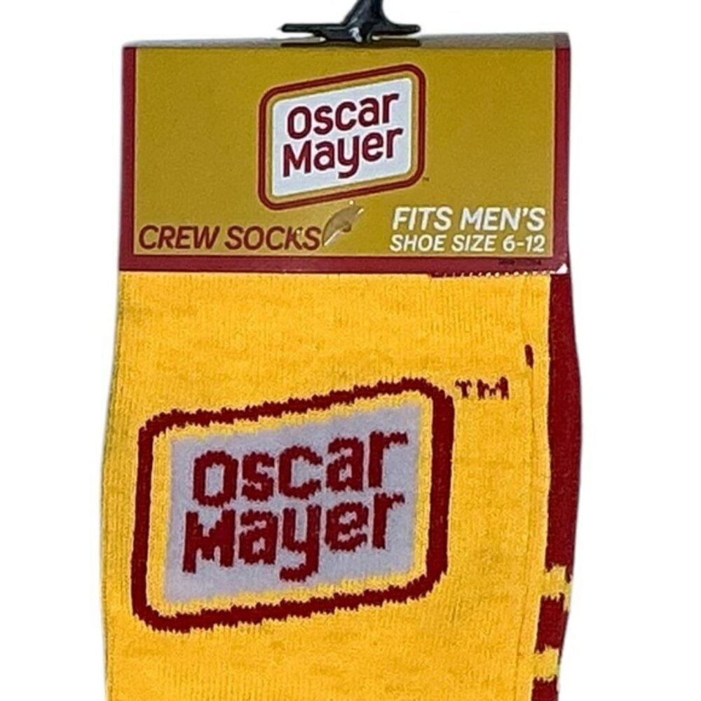 Oscar Mayer Weiner Wagon Novelty Crew Socks Unisex Women 7-13 Men 6-12 New NWT - Picture 4 of 16